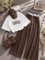 ست تیشرت و شلوار مدل alo کد 6520