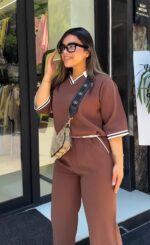ست تیشرت و شلوار مدل miu miu کد 6746 - Image 3